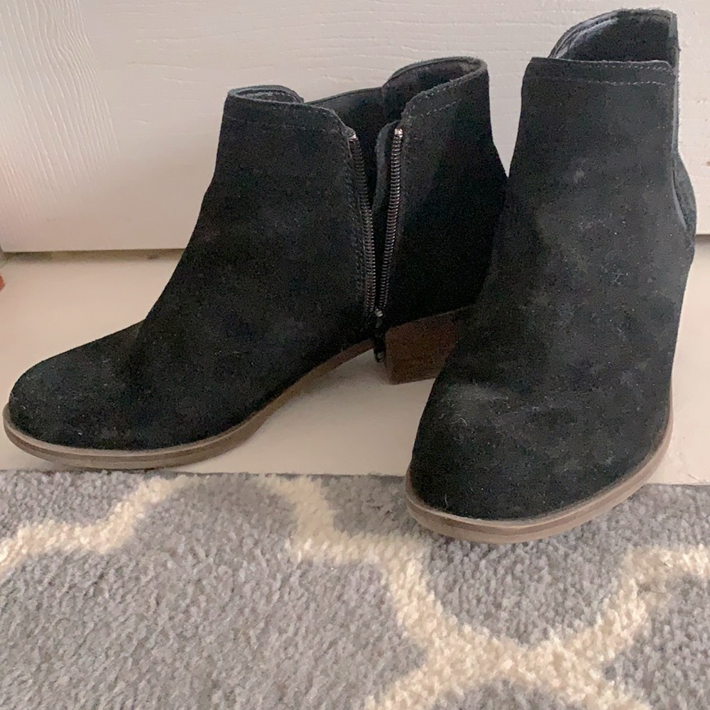 Suede ankle booties